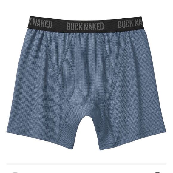 Duluth Trading Co Go Buck Naked Performance Boxer Briefs Blue M NWT IN PKG - Picture 1 of 7